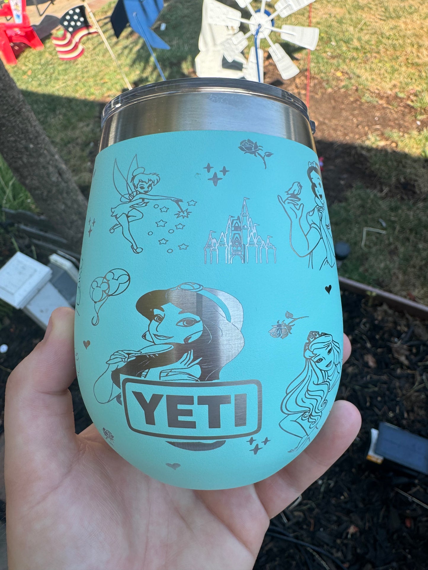 Princess engraved Yeti wine tumbler