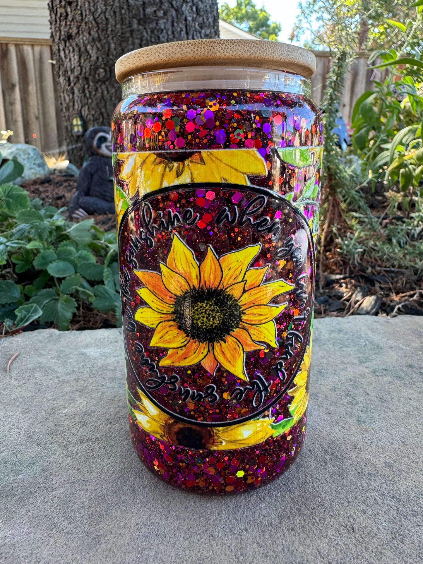 Sunflower snowglobe cup